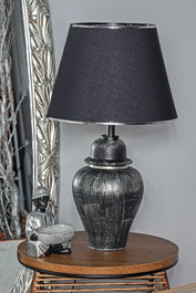 Opviq TM273 Lámpara de Mesa Negro y Plata